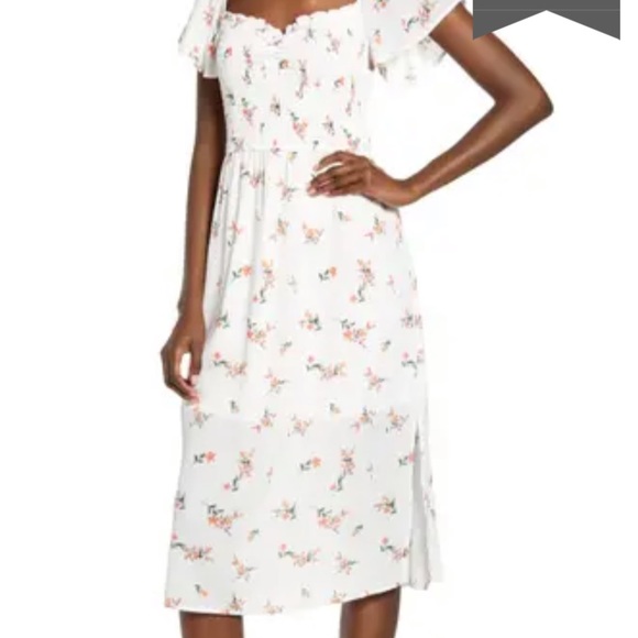 Brand New white & floral dress - Picture 1 of 5